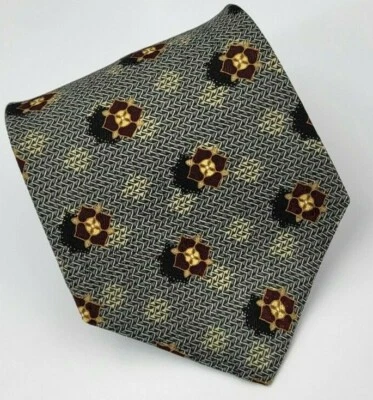 Corbata de seda Nautica gris azul rojo geométrica para hombre 56 x 4 Foto 1 de 4