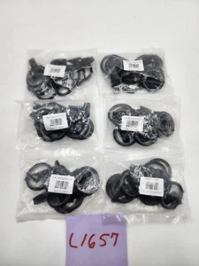Metal Curtain Rings with Clips Matte Black 1.25" Inside Diameter - 6 8 Packs - Picture 1 of 4
