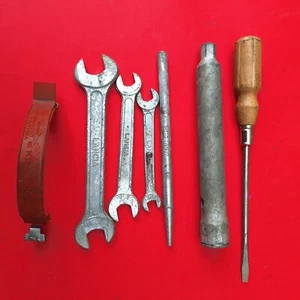 ORIGINAL LOT WRENCHES TOOL KIT LANCIA APPIA FULVIA FLAVIA. key tools - Picture 1 of 5