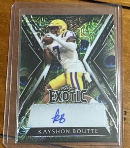 Kayshon Boutte Leaf Exotic Autograph 5/7