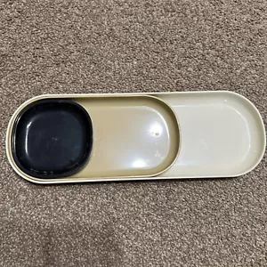 Set of 3 Melamine Nesting Trays in Beige Tan And Black - Picture 1 of 3
