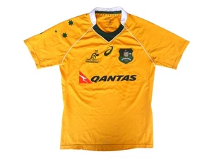 Australia Wallabies 'Players Gear' Men's Asics Rugby Union Football Jersey Small - Picture 1 of 12
