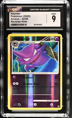 CGC 9 Haunter 42/99 Reverse Holo Arceus Pokémon Card - Image 1 of 2