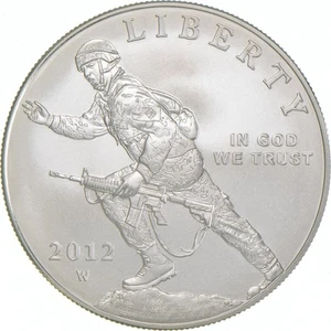 2012-W Unc Infantry Soldier Commemorative Silver Dollar $1 - Picture 1 of 3