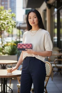 Nautica CLUTCH GELDBÖRSE BLAU/ROT/WEISS SEAS THE DAY OCEAN SUITE SCHMALER ZWICKEL  - Bild 1 von 6