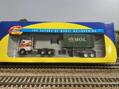 HO Athearn “MOL” 20' Container & “MOL” Chassis w/Freightliner Tractor NIB - Image 1 of 2