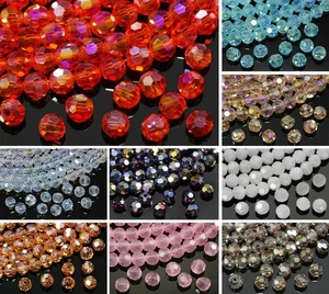 Cuentas de vidrio de cristal INWARIA 4 mm redondas Crystal AB cuentas de corte de vidrio KP-4 - Imagen 1 de 12