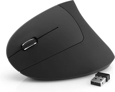 MediaRange MROS233 Ergonomische Kabellose Linkshänder-Maus Schwarz - Bild 1 von 4