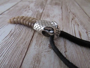 Rattlesnake Rattler Pendant Snake Necklace Spirit Animal Bone Jewelry Boho N6475 - Picture 1 of 7