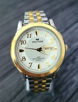 Reloj retro vintage raro Waltham años 80 día fecha para hombre Foto 1 de 4