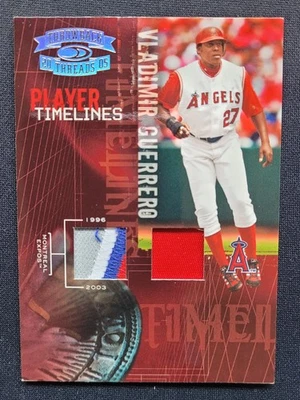 2005 Donruss Throwback Threads 4Color Patch Dual Game-Used Vladimir Guerrero /25 - Image 1 of 2