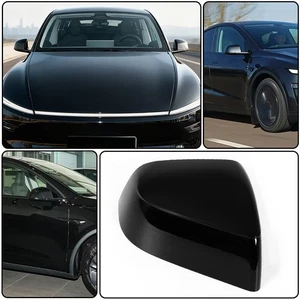 Gloss Black Rear View Mirror Cap Cover Right For Tesla Model Y Juniper 2025-2026 - Picture 1 of 13