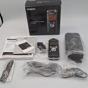 Olympus Ls-10 Linear Pcm Voice Recorder Black With Box And Manual - Picture 1 of 8