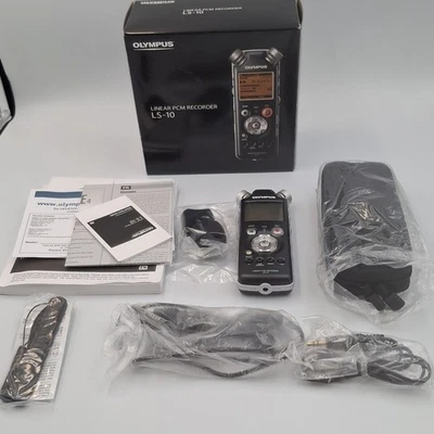 Olympus Ls-10 Linear Pcm Voice Recorder Black With Box And Manual - Image 1 of 4