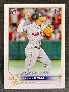 Actualización Topps 2022 Jeremy Pena Astros debut novato stock vintage novato RC SP/99 - Imagen 1 de 2