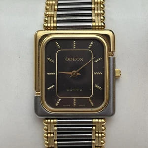 Neo Vintage Odeon Swiss Quartz 5.75” Gold Silver Two Tone Tank Ladder - New Bat - Picture 1 of 8
