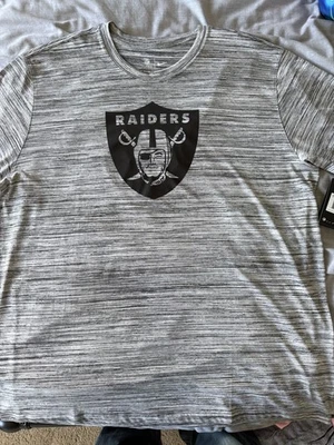 New w tags NFL Oakland Las Vegas Raiders Nike DriFit On Field Gray Tee Shirt XXL - Image 1 of 4