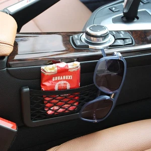 Car 1Pcs Mesh Storage Bag Interior Accessories Mini Multi-functional Elastic - Foto 1 di 6