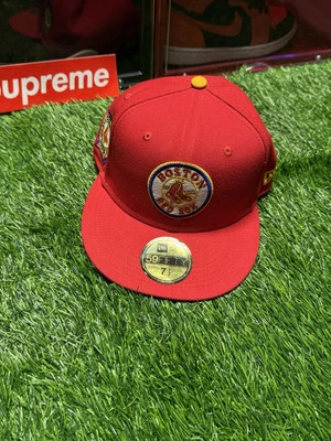 New Era 59FIFTY Boston Red Sox Gorra Gorra Talla 7.5 Rojo 2004 Serie Mundial Parche 🌻🌱 Foto 1 de 4