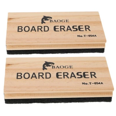 2 stücke Tafel Radiergummi Wollfilz Radiergummi Dustless Holz Tafel Radiergummi - Bild 1 von 4