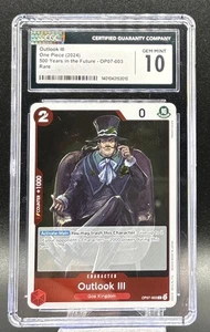 🔥💎🔥 CGC 10 Gem RARE 2024 OUTLOOK III ONE PIECE 500 YEARS IN THE FUTURE 🔥💎🔥 - Picture 1 of 2