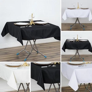 10 SQUARE 54" Premium Quality POLYESTER TABLECLOTHS Wedding Catering Kitchen - Picture 1 of 72
