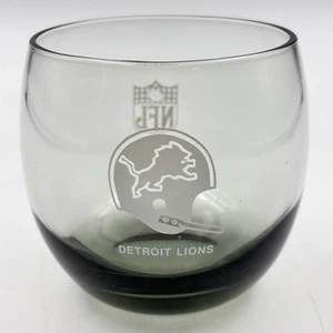 Vintage 70er Jahre NFL Detroit Lions Rauchglas Whiskey Low Ball Glas - Bild 1 von 5