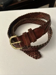 FOSSIL Cintura donna marrone vera pelle intrecciata TAGLIA MEDIA 36,5" - Foto 1 di 4