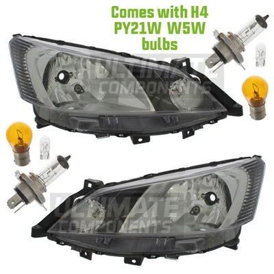 Headlights Fits Nissan NV200 Van 2009-2018 Headlamps 1 Pair With Bulbs - Image 1 of 4