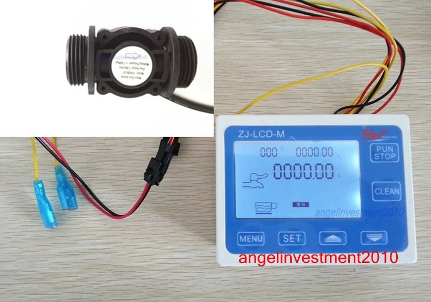 NEW 1/2" Water Flow Control LCD Meter + Flow Sensor   - Image 1 of 1