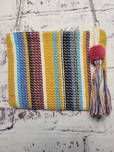 Falls Creek Shoulder Crossbody Sack Purse Cotton Blend Knit SouthWest Aztec - Picture 1 of 20