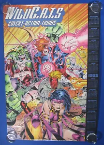 WildCATS Jim Lee 1993 Calender Poster 34.75"x 24" Image Comics Rolled Vintage - Picture 1 of 12