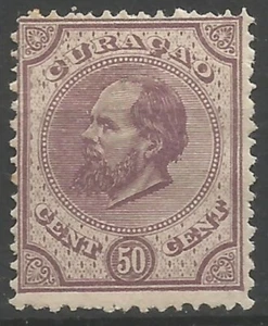 Curacao  1873-76 Sc 6b Yv 13B Mi 12 King Wilhelm III 50c mint MH - Picture 1 of 2