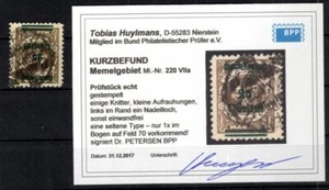 Memel 220VIIa Rareza Gest. BPP Hallazgo 240 Eur (B7497 - Imagen 1 de 1