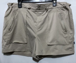 Shore To Summit Womens XL Tan Beige Paper bag Performance Shorts Hiking-486 - Picture 1 of 9