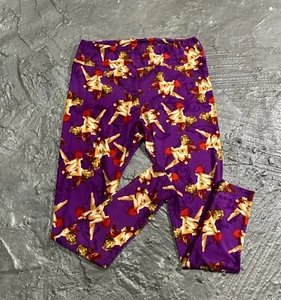 LULAROE Purple Cupid Heart Print Leggings - Picture 1 of 3