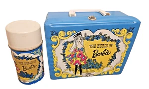 Barbie Vinyl Lunch Box w/Thermos World of 1971 Vintage VG - Picture 1 of 12