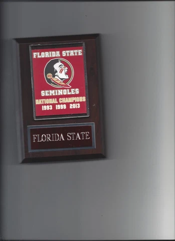 FLORIDA STATE SEMINOLES CHAMPIONSHIP PLAQUE FOOTBALL NCAA NATIONAL CHAMPS Cover