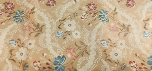 Vintage Fabric * floral * 100% Cotton - 26" x 36" B. Berger co. - Picture 1 of 7