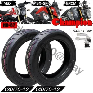 Juego de neumáticos CHAMPION 130/70-12 y 140/70-12 HR67T/L para Honda GROM-125,MSX 2013-2022 - Imagen 1 de 6