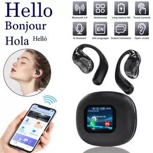 Touchscreen Translator Earbuds 144 Language Bluetooth Instant Online Translation - Picture 1 of 22