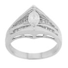 Rachel Koen Diamond Womens Engagement Ring 14K White Gold 1.25 Cttw