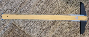 STAEDTLER MARS 970 20 30" DRAFTING DRAWING T SQUARE WOOD W/ CLEAR PLASTIC EDGE @ - Picture 1 of 2