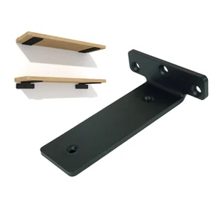 Design T Regalhalter LOFT Regalwinkel Regalsystem Regalhalterung, schwarz - Bild 1 von 24