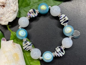 Armband Miracle Beads Gr. M-L Acryl Animal Print Magic Beads Edelstahl #1013-11 - Bild 1 von 2