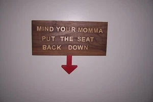 Badschild Toilettensitz abstellen - Bild 1 von 2