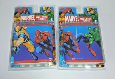 Marvel Heroes Peel & Stick Room Border Reusable 5" X 15 FT 2 pc sealed - Image 1 of 4