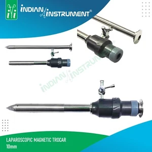 Reusable 10mmx195mm Laparoscopic Magnetic Trocar Stainless Steel Surgical Inst - Picture 1 of 10