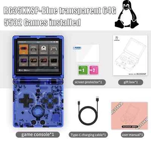 ANBERNIC RG35XXSP Handheld Retro Game Console 3.5" IPS Screen 64G 5K+Games Gifts - Picture 1 of 25