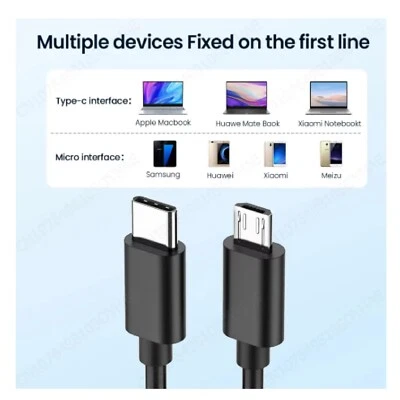 Adaptateur Rapide USB-C vers Micro USB Compatible avec Tous Vos Appareils 1m - Bild 1 von 4